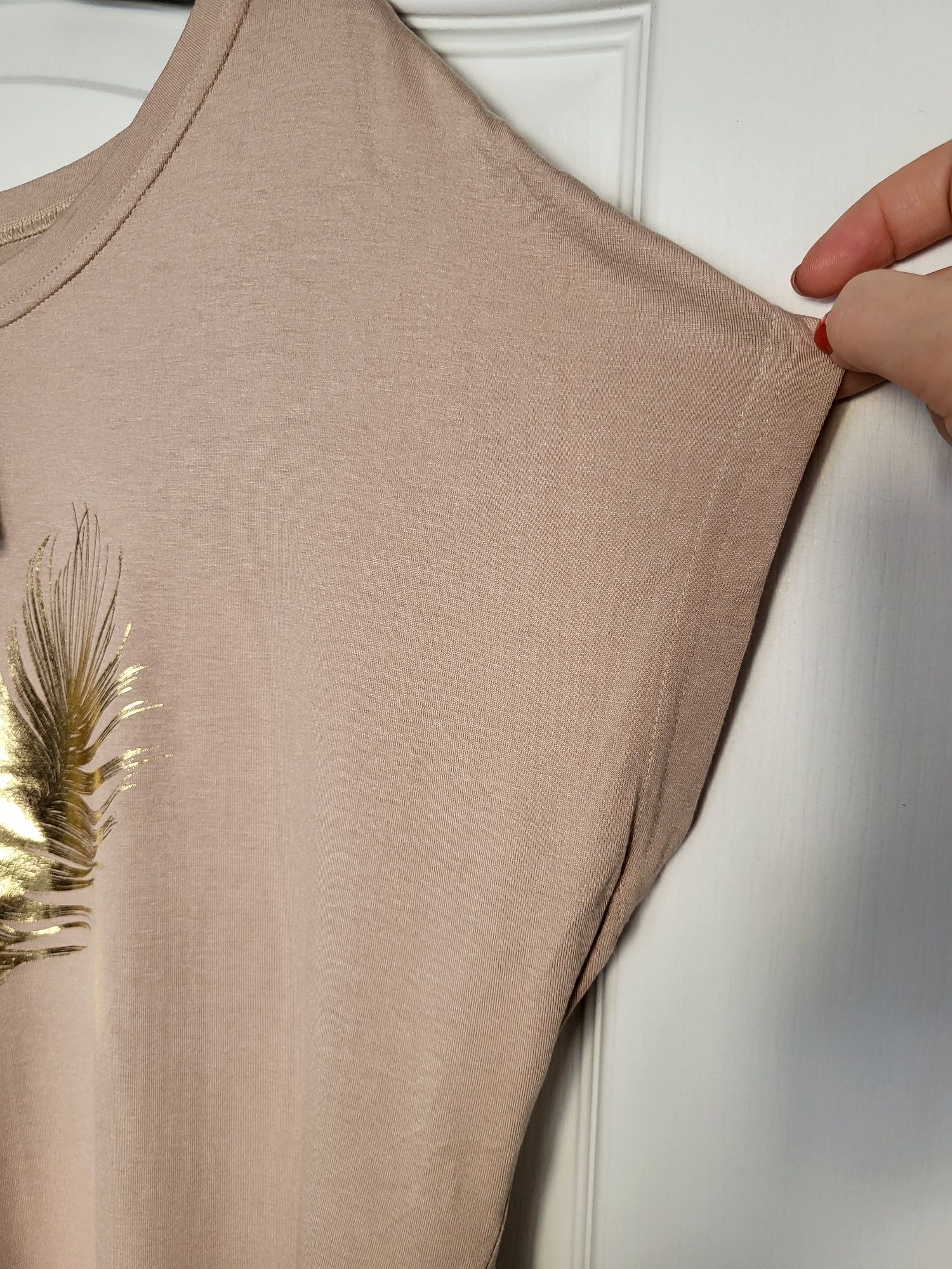 AN - LU Monika Łukaszewicz bluzka z metką nowa ze liściem L - XXL