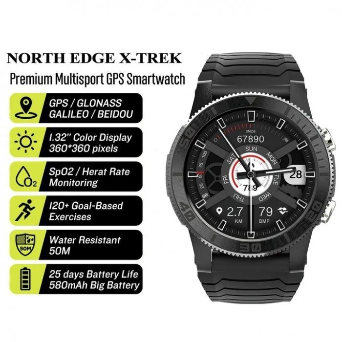 North Edge XTrek Black с компасом