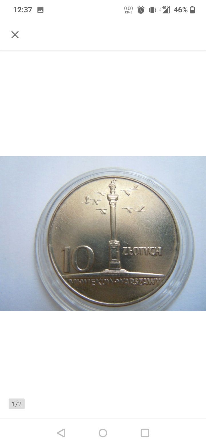 10 złotych 1966 rok Mała Kolumna Zygmunta stan absolutnie menniczy Unc