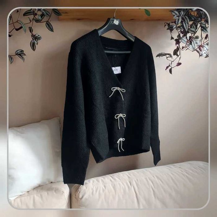 2 sztuki Sweter rozpinany kardigan M czarny biały
