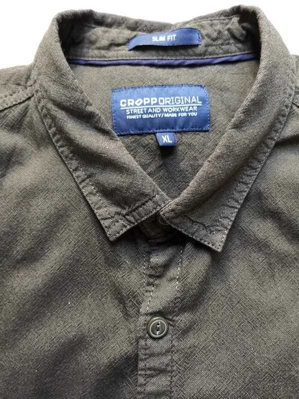 Ciemnozielona Koszula Cropp XL Slim fit
