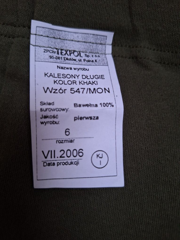Kalesony wojskowe bawełna