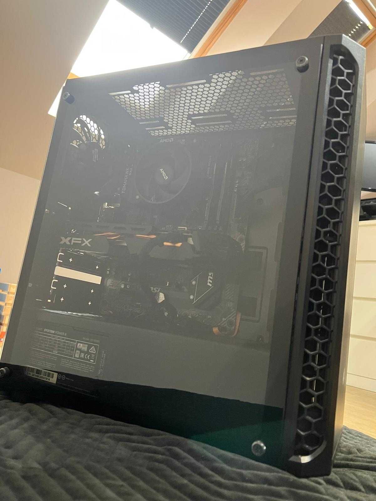 Komputer do gier i nauki Ryzen 5, RX 580, 16GB RAM zakrzywiony monitor