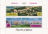 znaczki pocztowe - Liberia 1971 cena 3,90 zł kat.3€ - sport