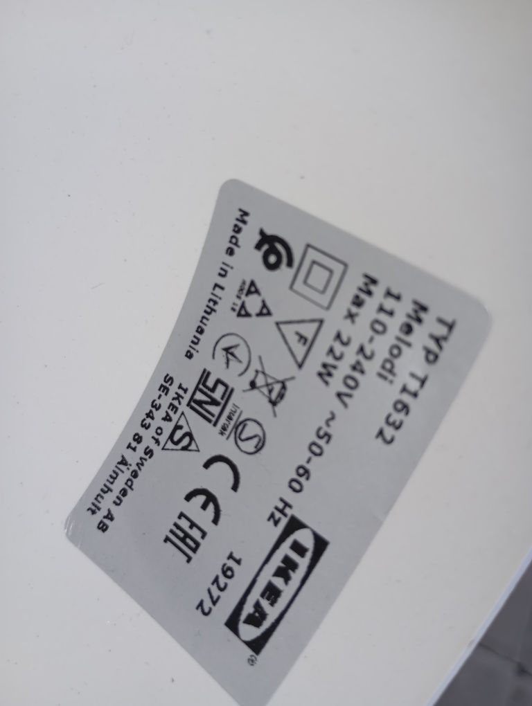 Lampa wisząca sufitowa IKEA biała