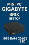 Mini PC Gigabyte Brix nettop 8GB RAM 256 GB SSD