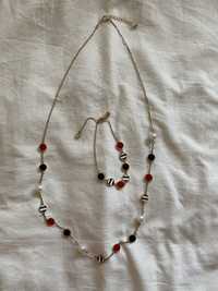 Conjunto colar e pulseira