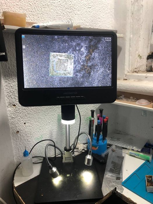Kit completo de reparação de telemóveis ‒ estação de solda, microscópi