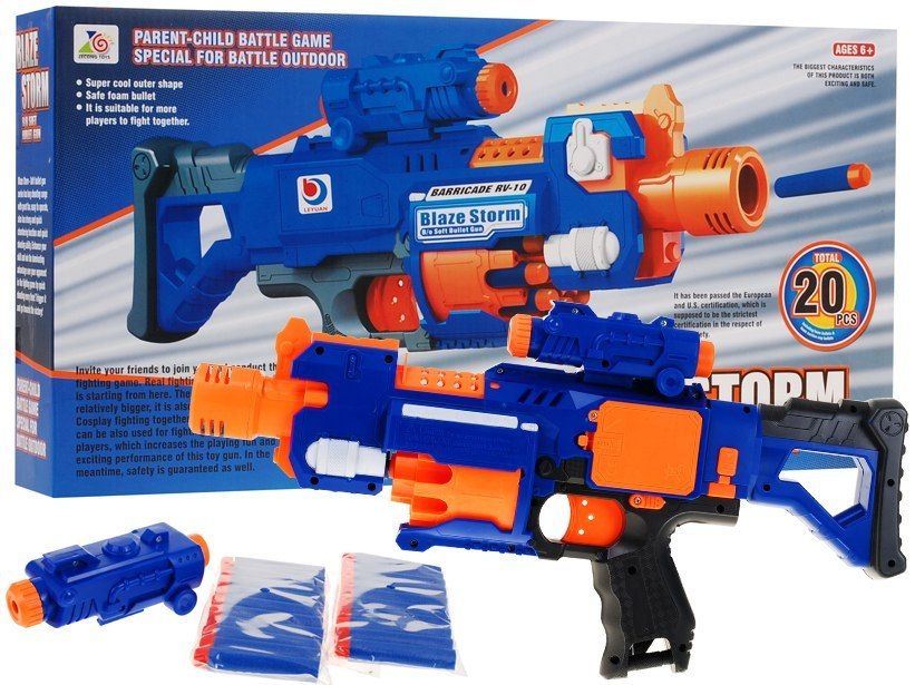 Karabin pistolet dla dzieci na piankowe naboje niczym nerf