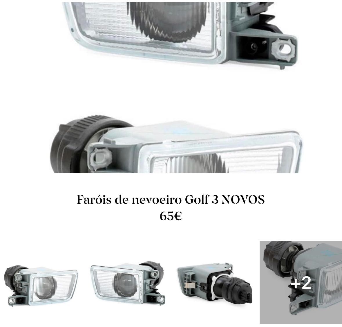 Peças NOVAS Golf 3 (Faróis frontais nevoeiro piscas escuros refletores