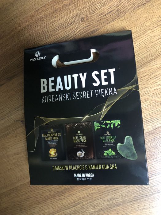 Pax Moly zestaw 3 Maseczki w płachcie Kamień Gua Sha spa koreańskie