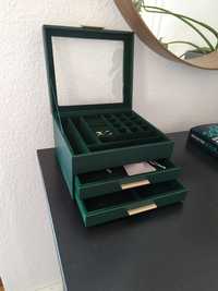 Kuferek szkatułka organizer na biżuterię kosmetyki prezent