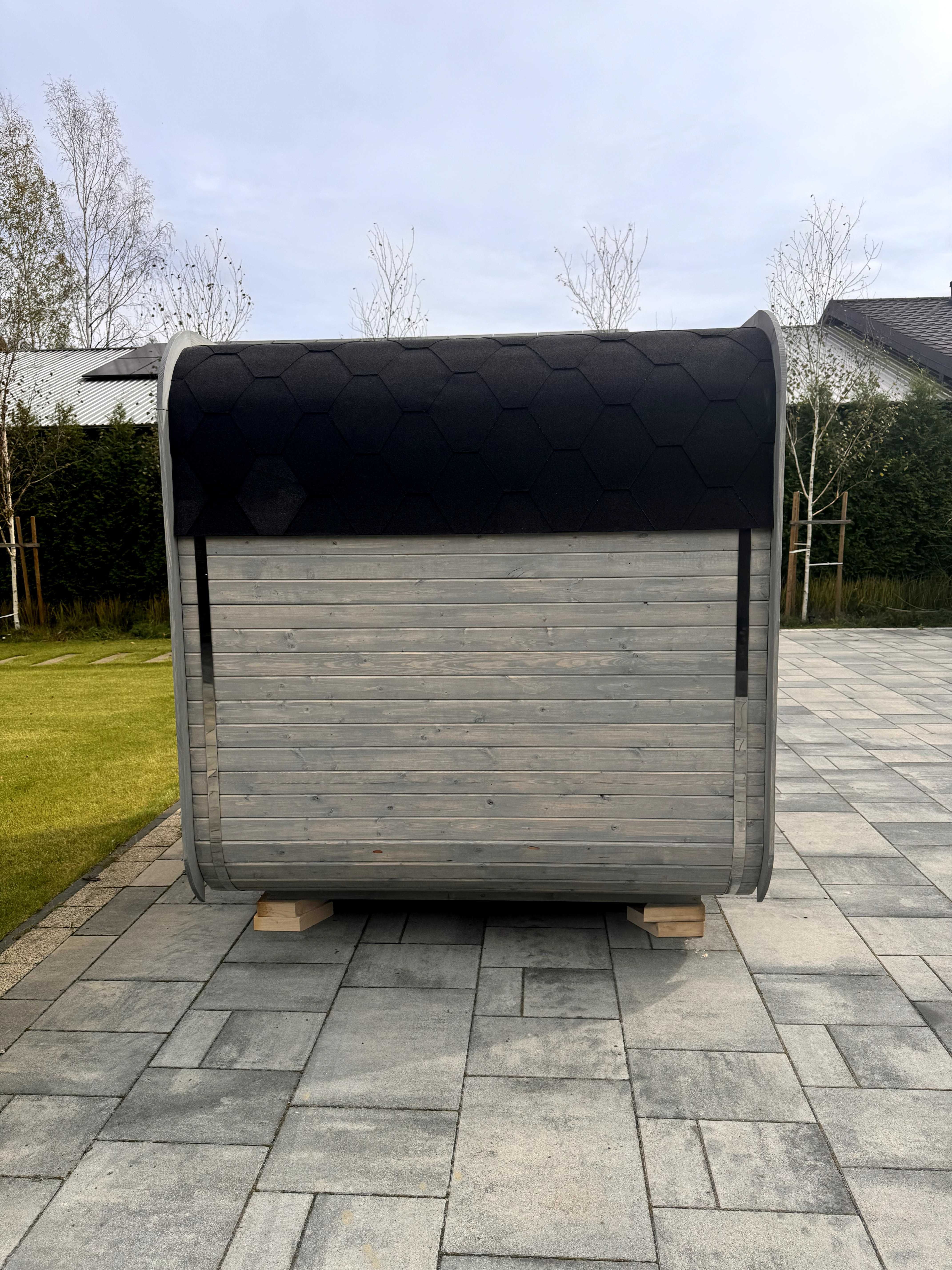 Kwadratowa sauna ogrodowa, 200cm Quadro | Dobierz piec i dodatki