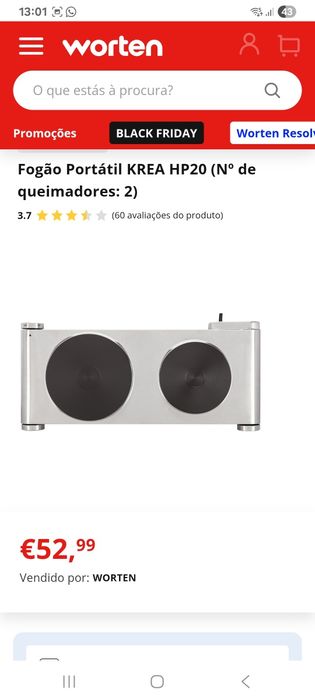 Placa elétrica da marca Krea,