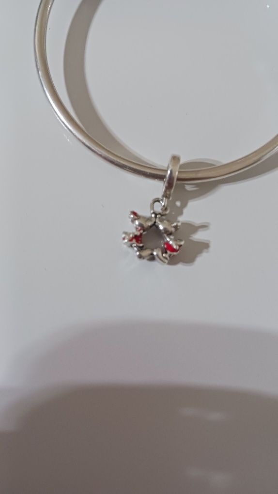 Conta pandora original mickey e minnie em prata