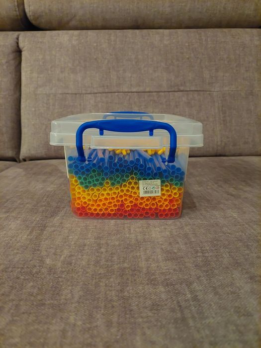 Klocki słomki 190 sztuk w pudełku