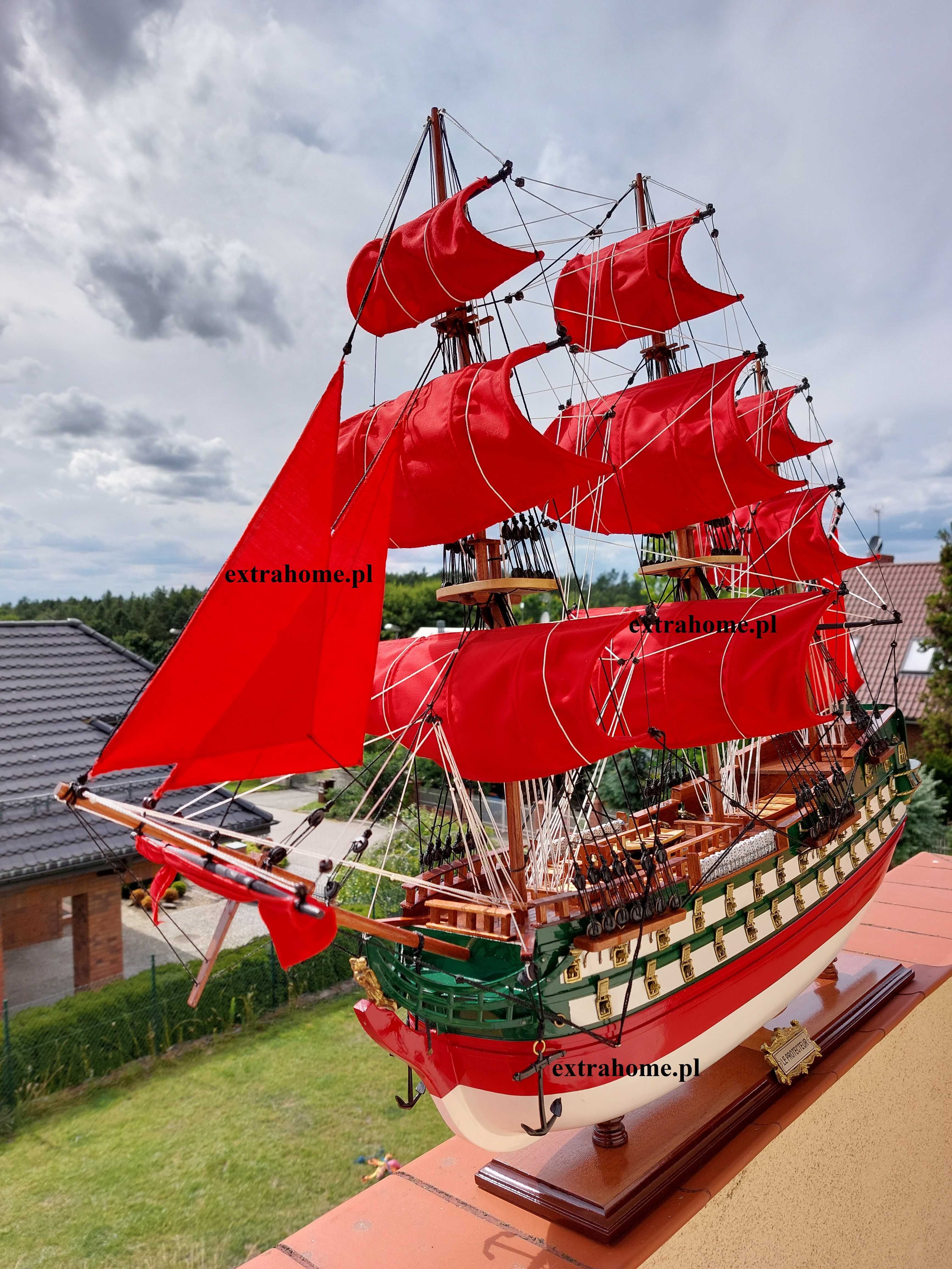 Tall Ship Le Protecteur żaglowiec  Jedyny z czerwonymi żaglami Rarytas