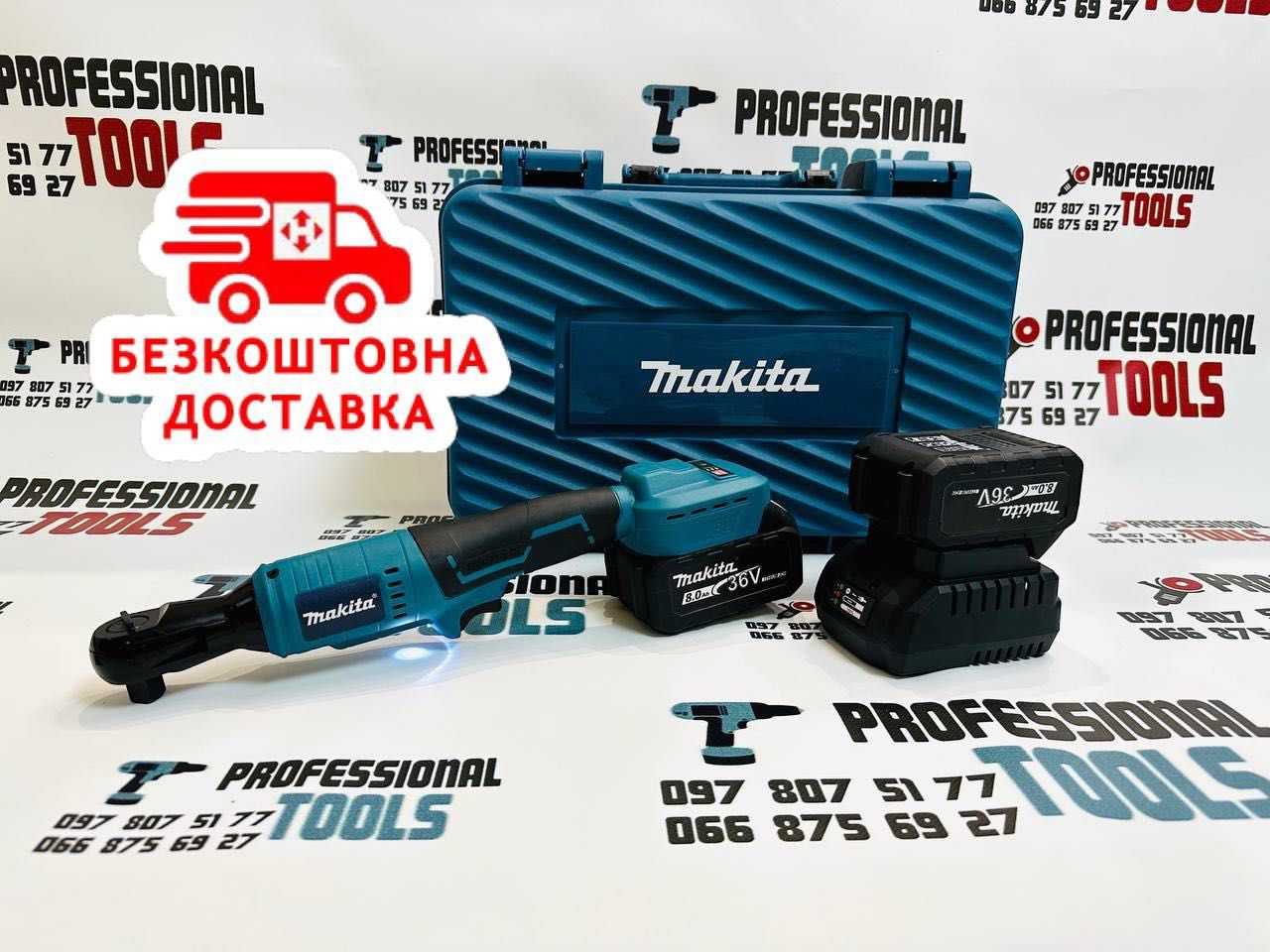 Акумуляторний кутовий Гайковерт Makita WR100 Тріщотка Акумуляторна