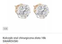 Kolczyki nowe z kamieniem Swarovski