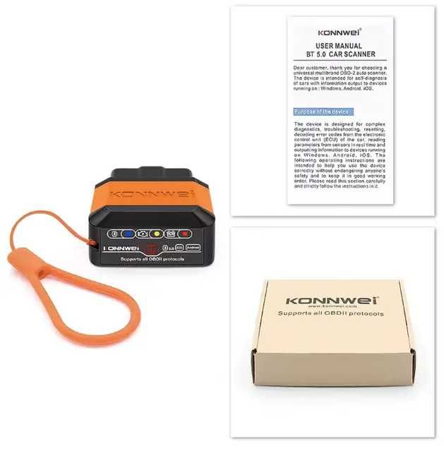 Діагностичний автосканер KONNWEI KW905 ELM327