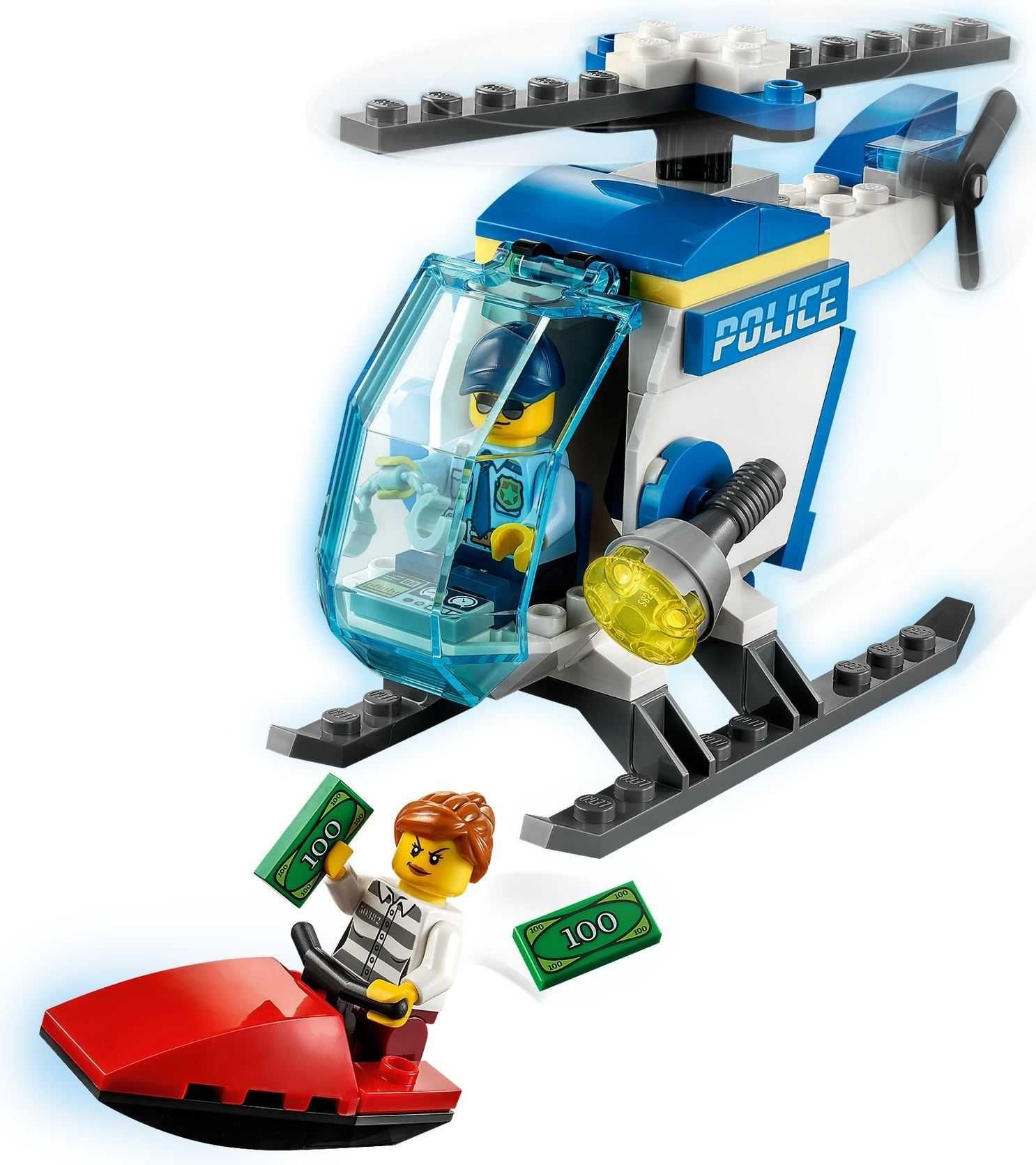 LEGO CITY 60275 Helikopter Policyjny Skuter Wodny Policja Policjant