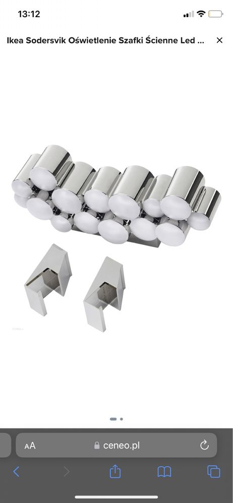 IKEA SODERSVIK Lampa ścienna LED łazienkowa