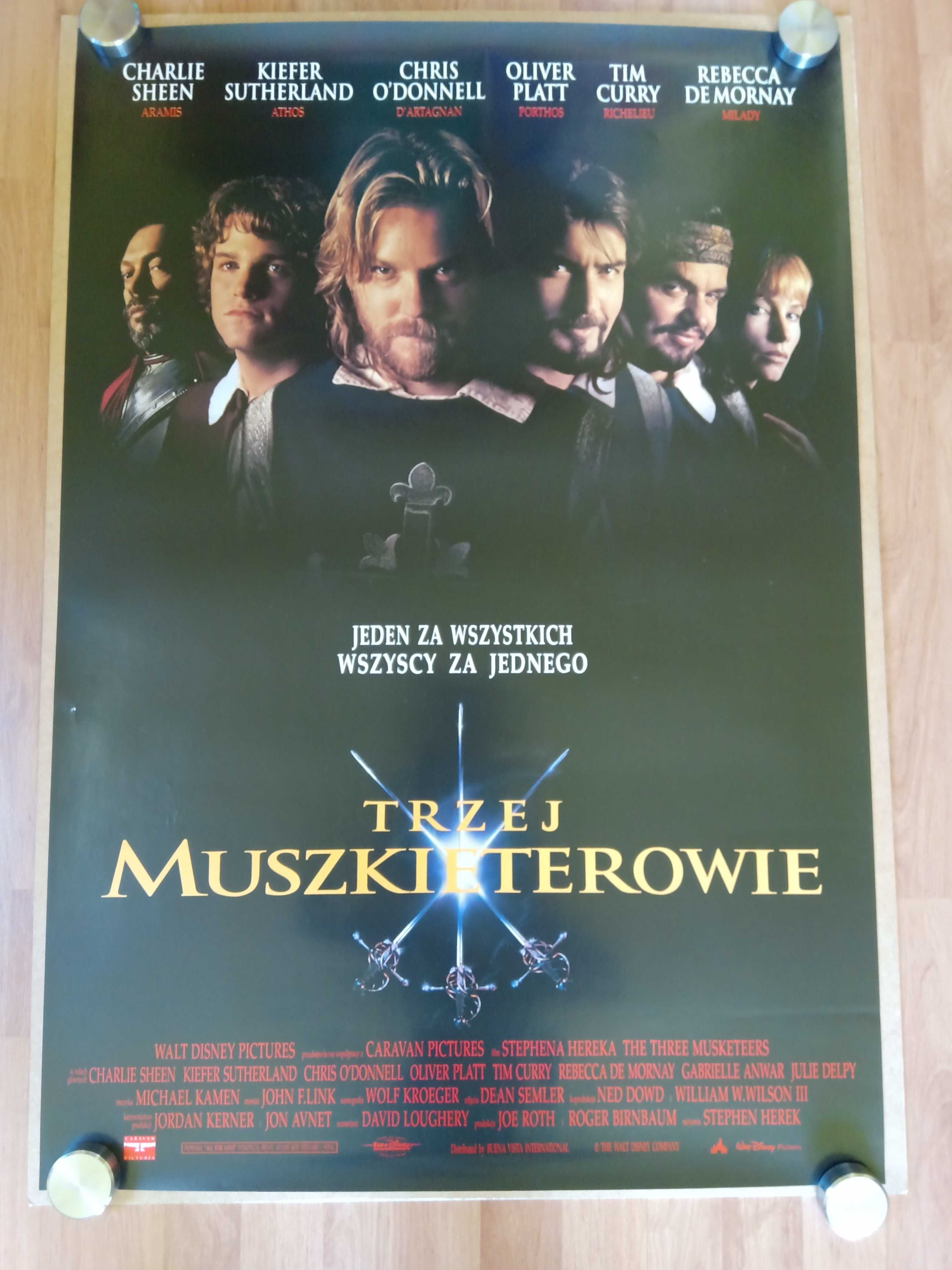 Plakaty filmowe Trzej muszkieterowie Oryginał z 1994 roku.