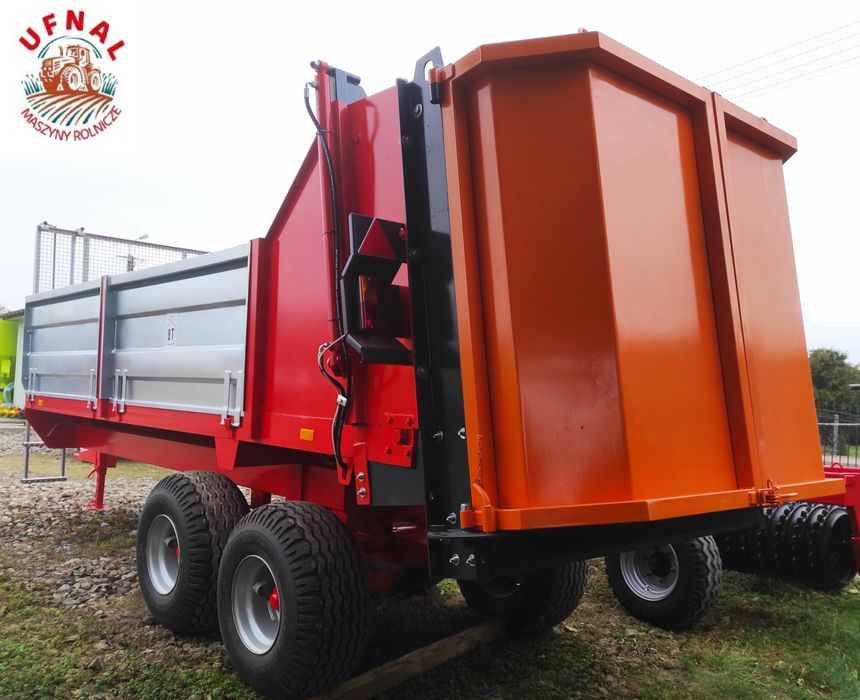 Od ręki! Rozrzutnik 8 Ton adapter pionowy + klapa + posuw hydrauliczny