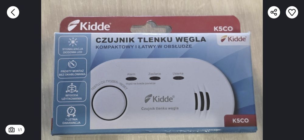 Czujnik tlenku węgla