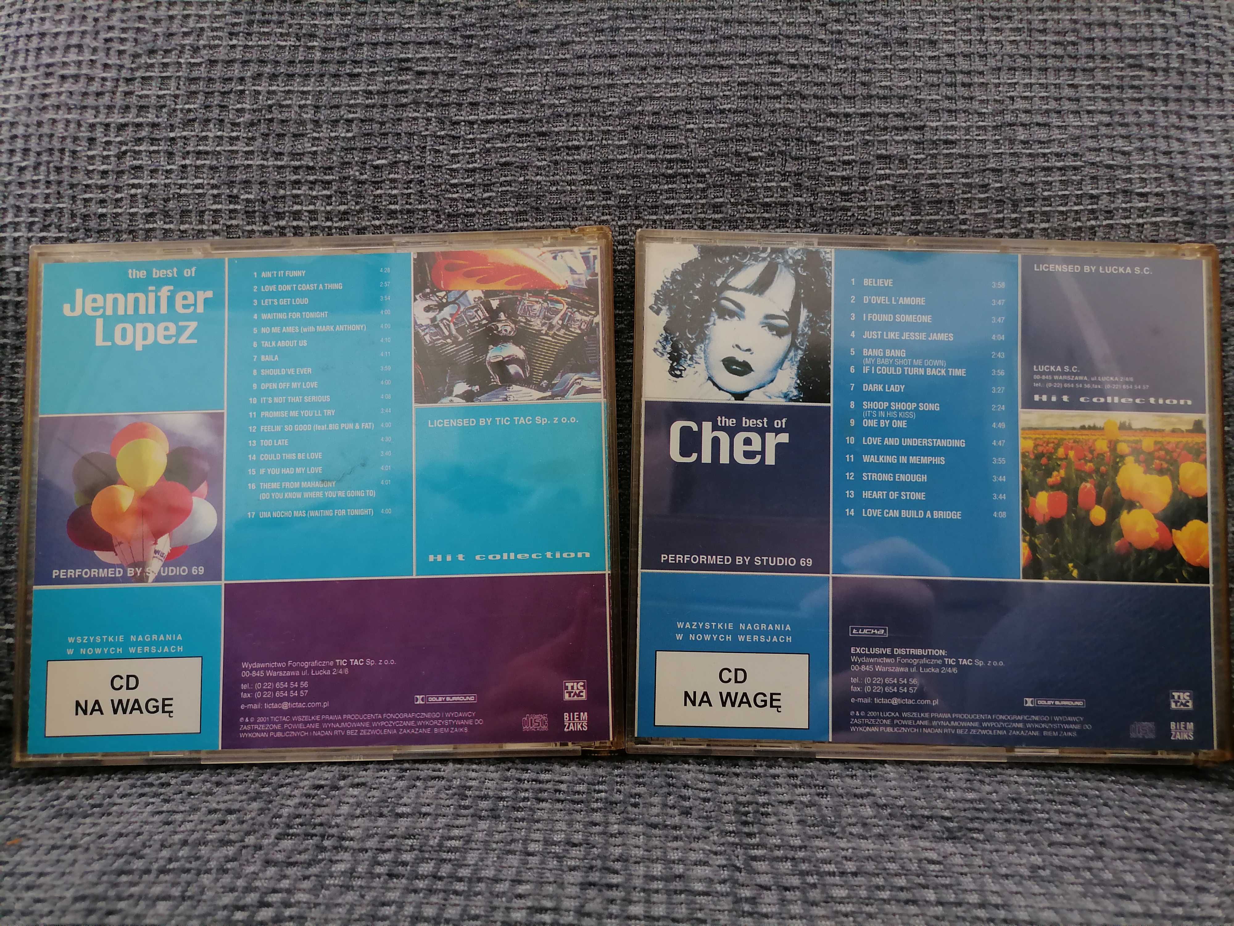 Płyty CD the Best of Jennifer Lopez i Cher