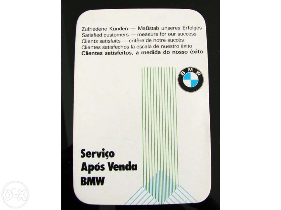 Bmw série - 1986 - Calendário (bolso) oficial - original - nacional