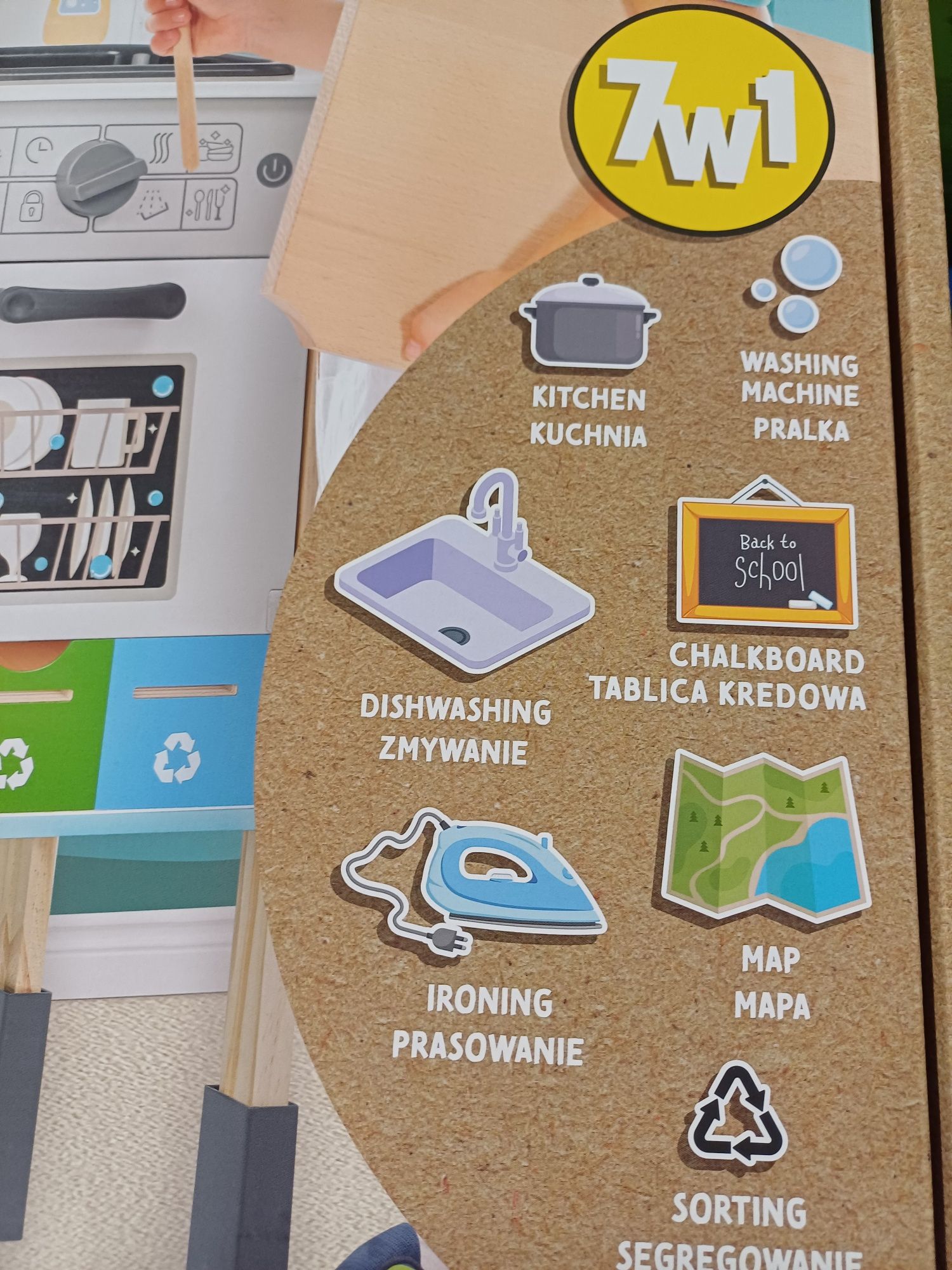 Kuchnia drewniana Elefun, NOWA Interaktywna7 w 1 , Biedronka