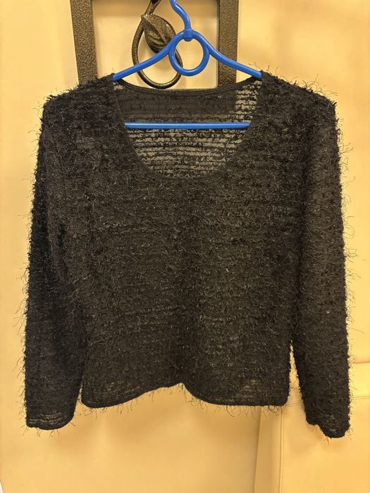 Czarny swerek srebrna nitka uniwersalny karnawal impreza bal