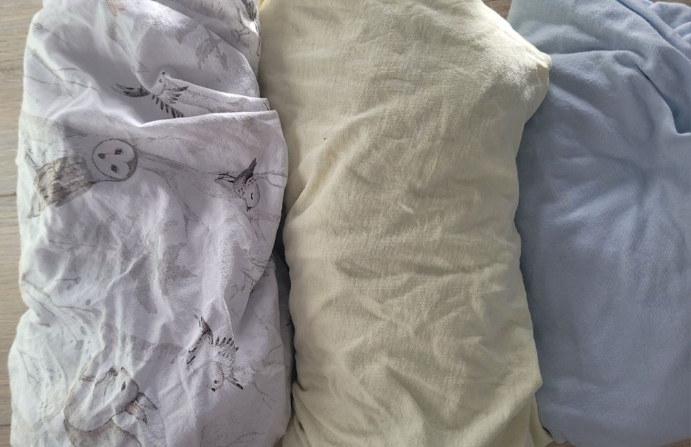 3 prześcieradła niemowlęce