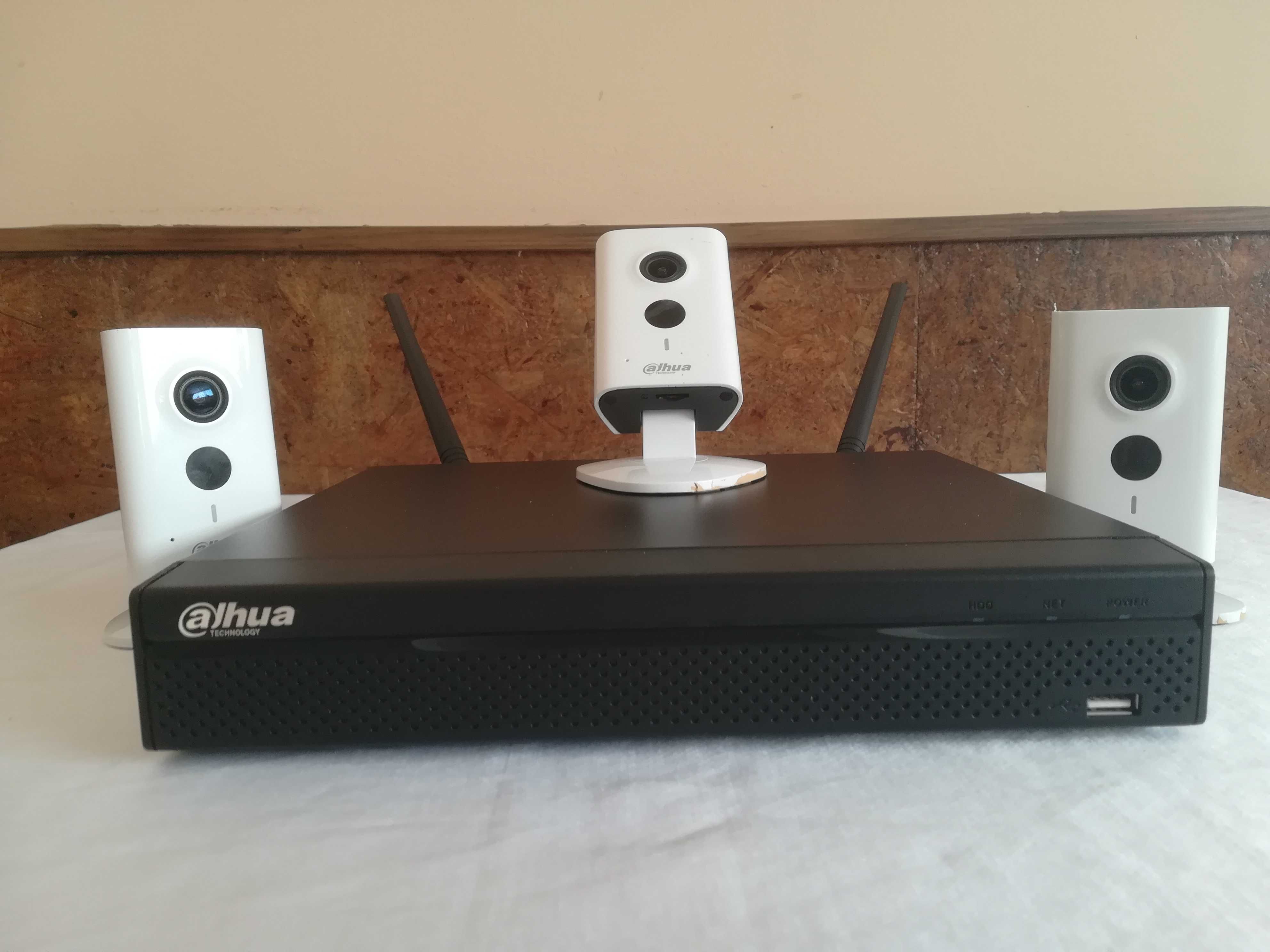 Sistema CCTV Alhua Wireless - Gravador + 3 Câmaras