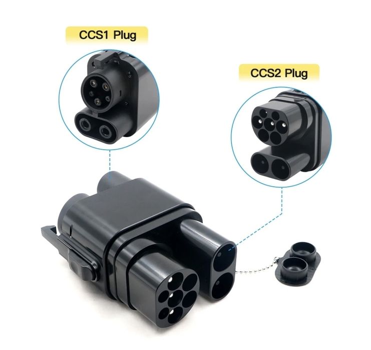 Перехідник переходник ccs2 to ccs1, type 2/1 to type 1/2 ,  gbt, t