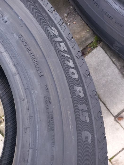 2x Opony Używane Całoroczne 215/70R15C Matador