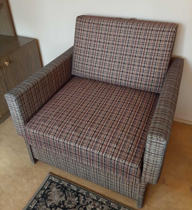 Fotel rozkładany TYP amerykanka PRL