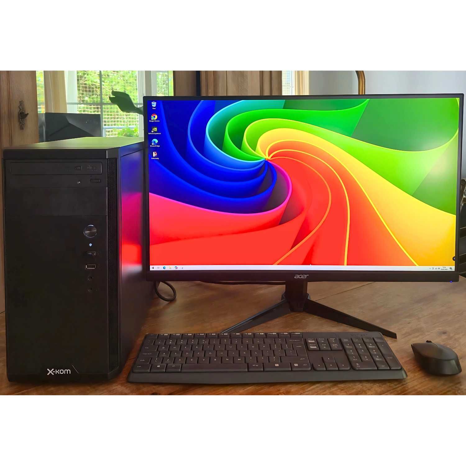 KOMPUTER X-KOM I5 + MONIOTR Acer LCD 27” + Klawiatura myszka Logitech