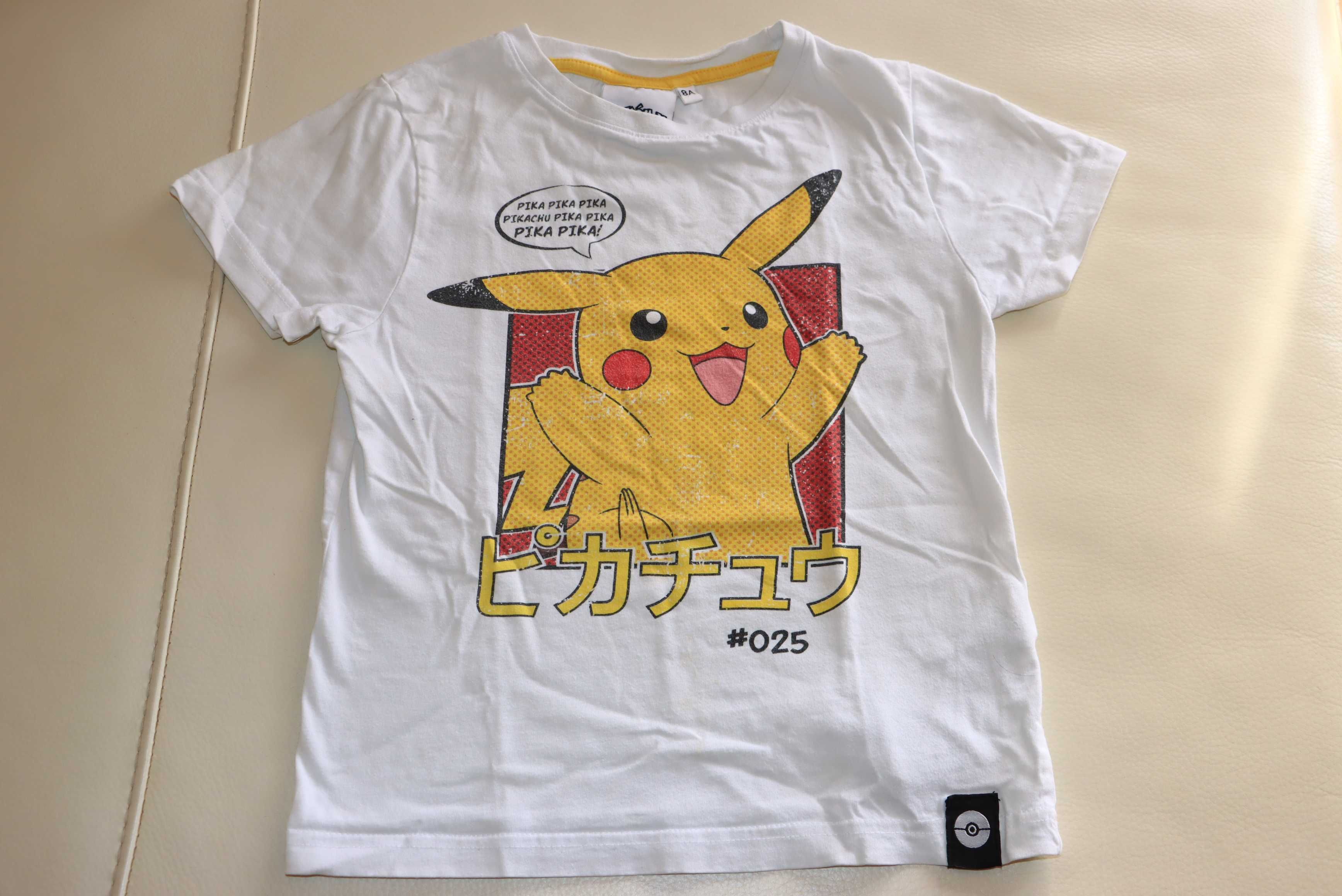 T-shirt criança, T8 anos - Pikachu+Sonic (pack 2un)