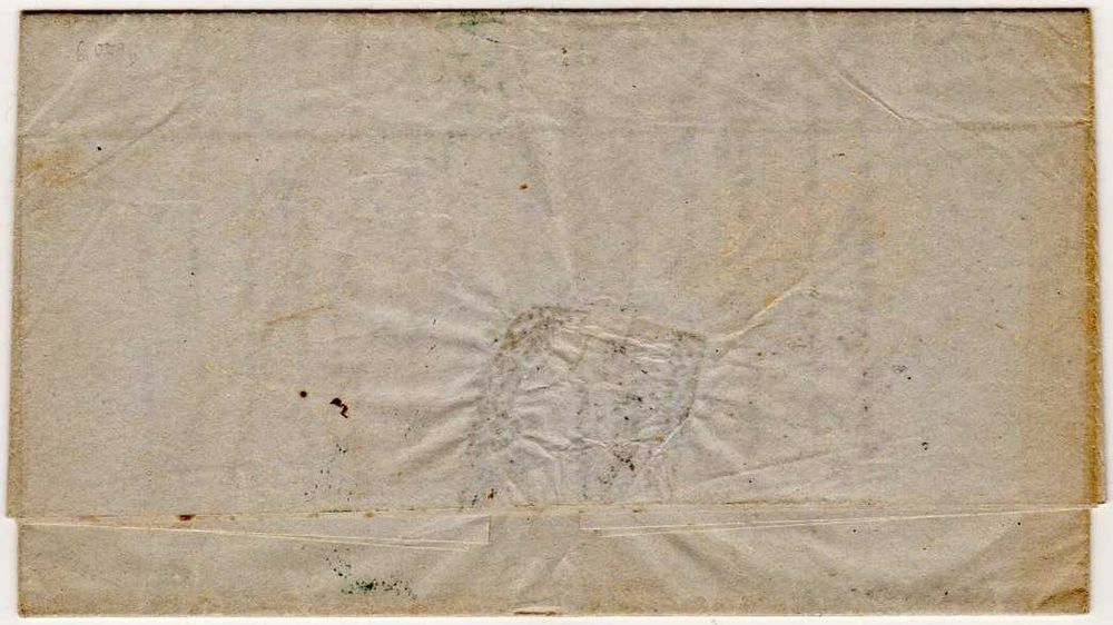 RARO Primeiro Selo Postal Português em Sobrescrito Original de 1855
