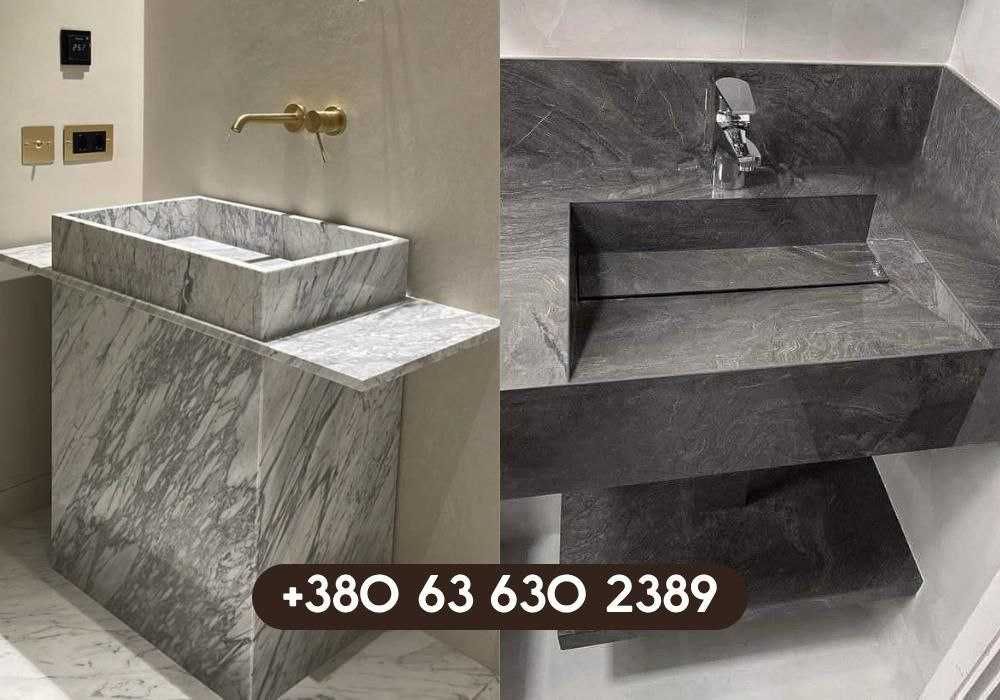 Керамогранітна мойка для кухні і ванни. Умывальник под заказ. Раковина