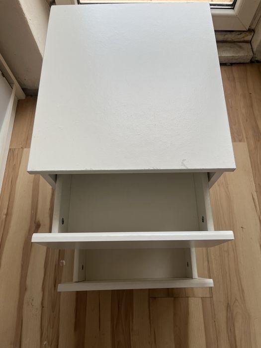 IKEA Biała szafka z 2 szufladami