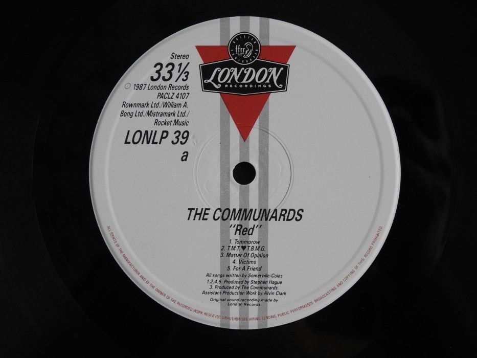 The Communards ‎Red Британская пластинка 1987 UK EX Jimmy Somerville