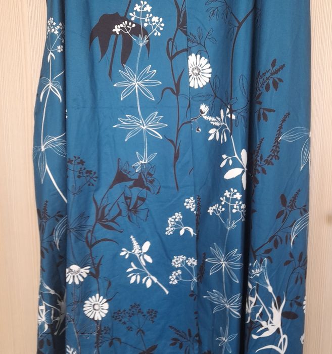 Suknia Damska Niebieska w Kwiaty R. 3XL. Midi NOWA