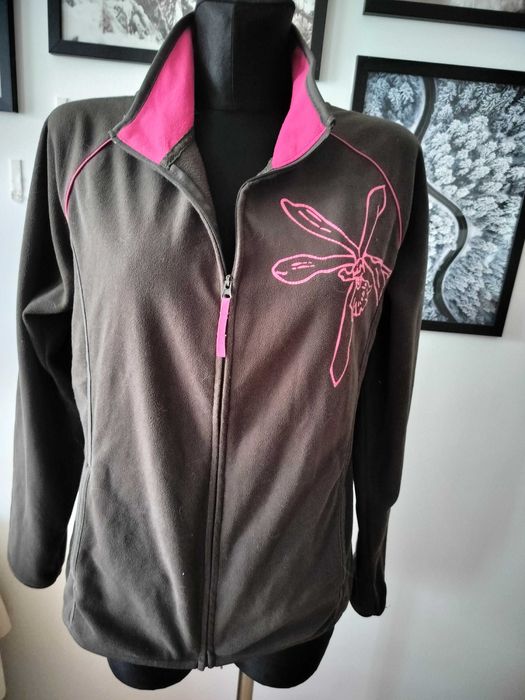 Bluza damska 44 Crane polar z nadrukiem różowym taliowana okazja