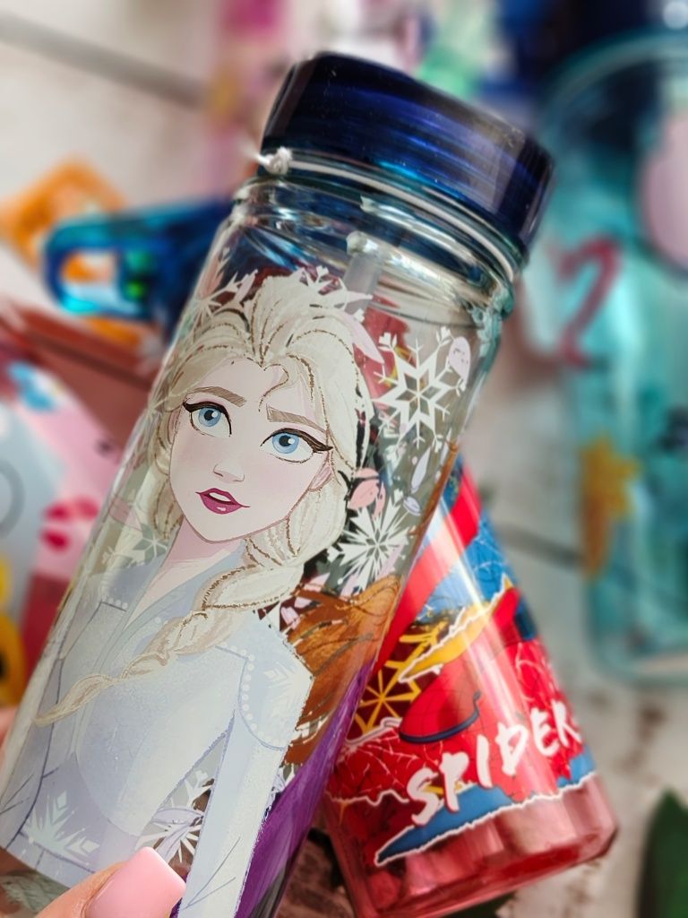 Детская бутылка для воды с трубочкой. Щенячий патруль,Соник,Стич.