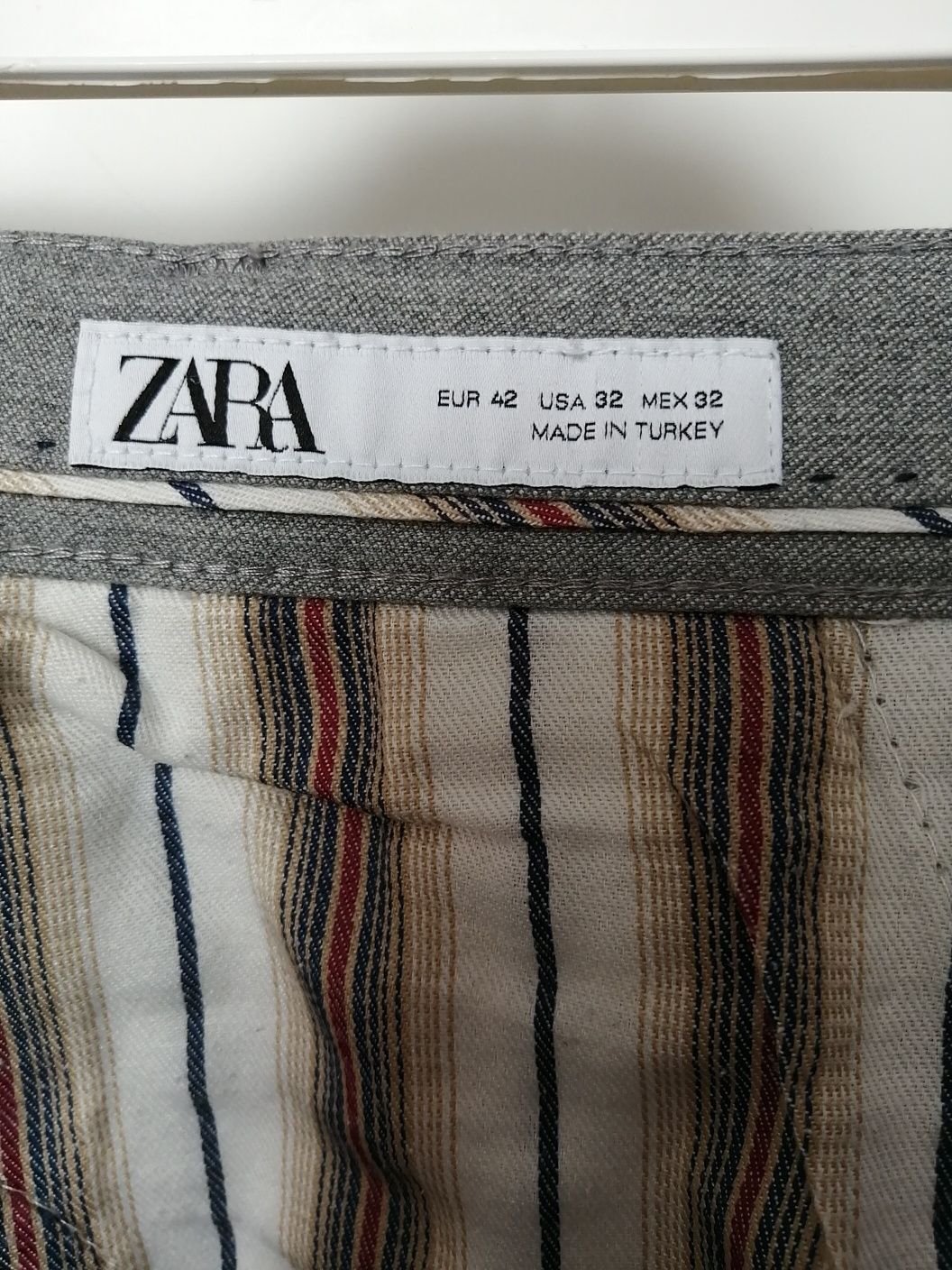 Szare spodnie garniturowe Zara r. XL