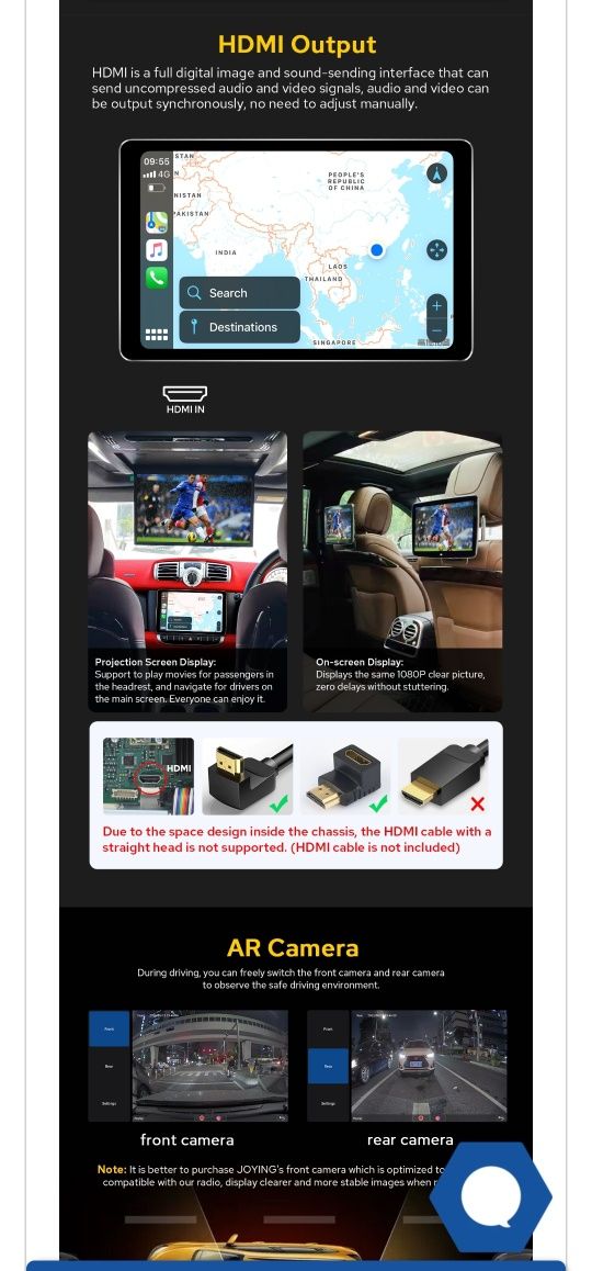 Auto rádio 1Din Android Novo com ecrã amovível