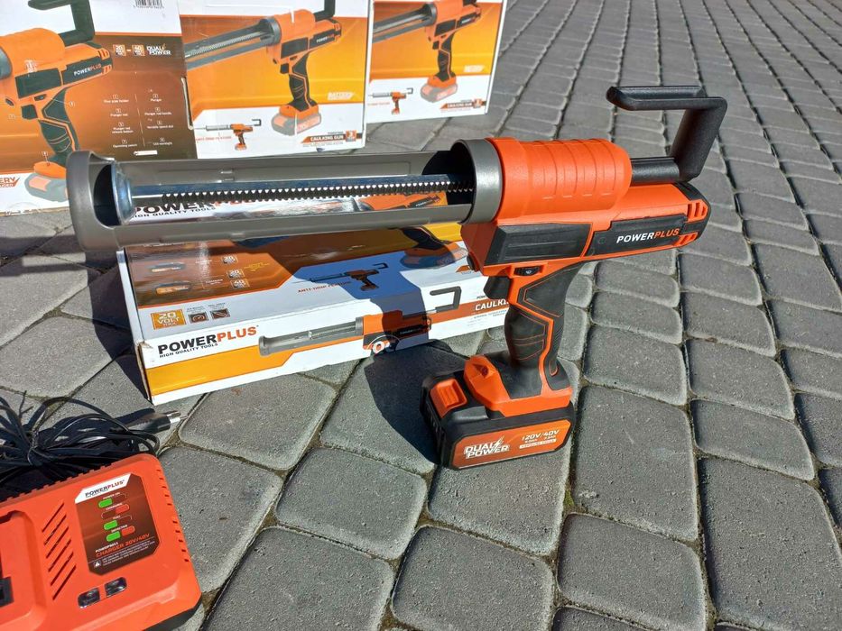 Акамуляторний пістолет для силікону powerplus powdp7050 пістолет